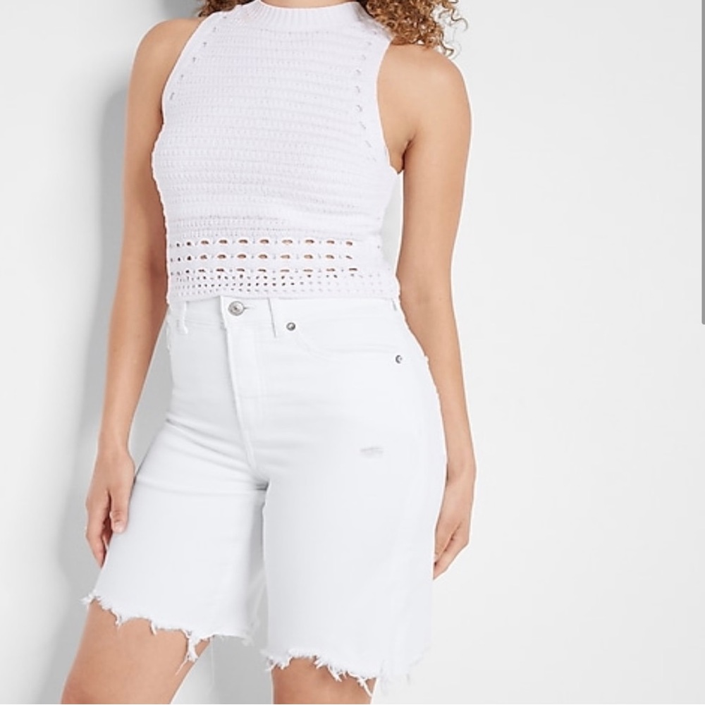 Woman express jeans shorts white size 8